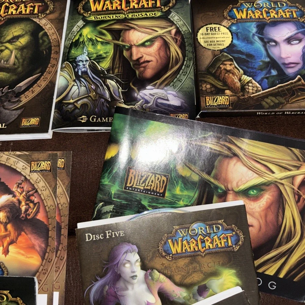 World of Warcraft and WOW Burning Crusade Expansion Game LOT of 2 Games Big Box!
